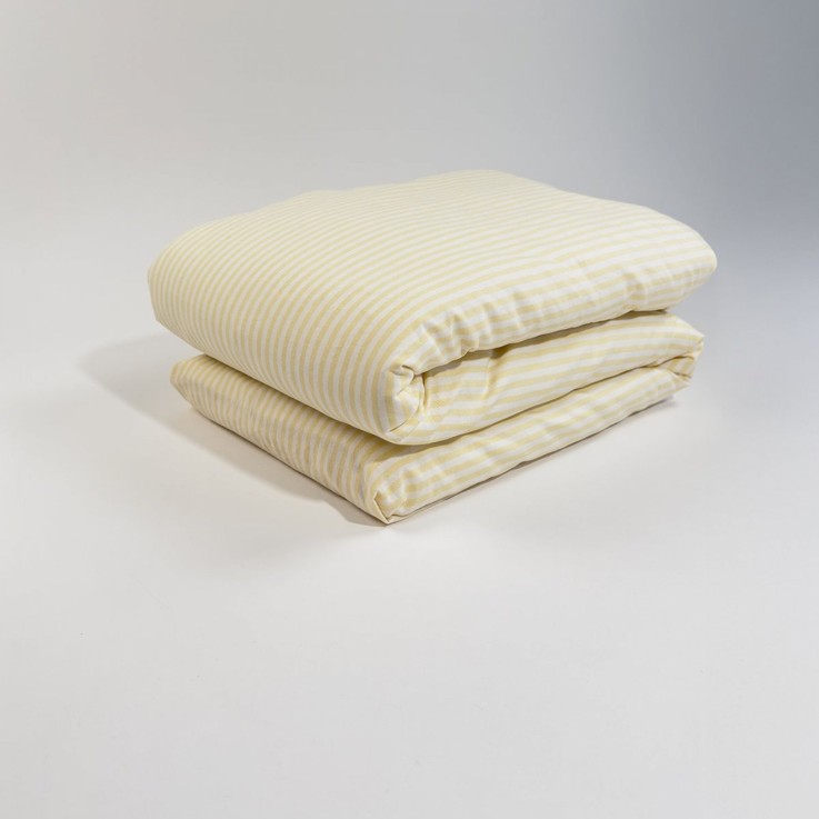 Housse de couette Adulte Percale de Coton Bio rayé