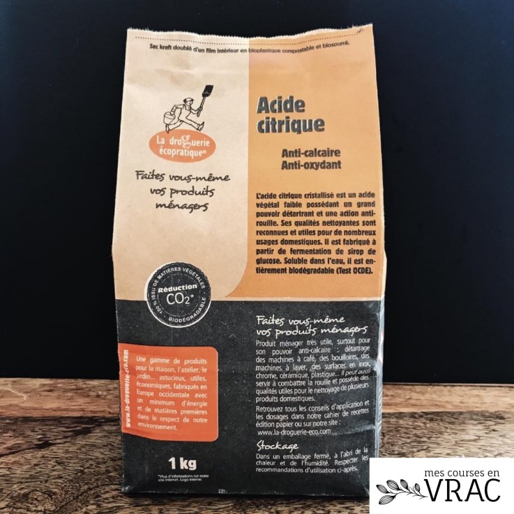 Acide citrique détartrant naturel 1kg