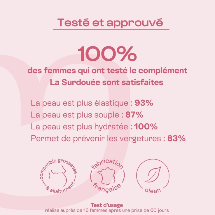 Complément alimentaire Collagène, Elasticité et Beauté de la Peau La Surdouée (60 gélules) Naturel