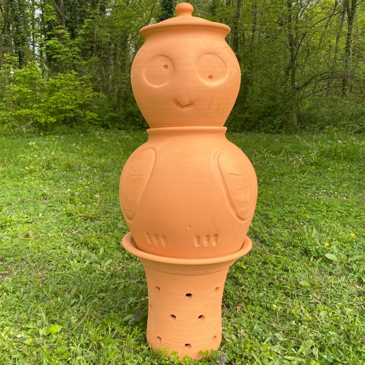 Base + corps + tête + couvercle du lombricomposteur à étages