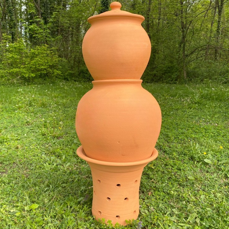 Base + corps + tête + couvercle du lombricomposteur à étages