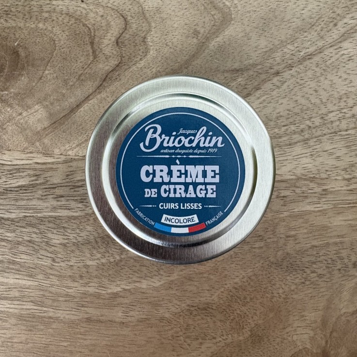 Crème de cirage cuir lisse incolore - JACQUES BRIOCHIN