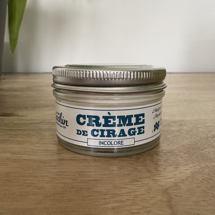 Crème de cirage cuir lisse incolore - JACQUES BRIOCHIN