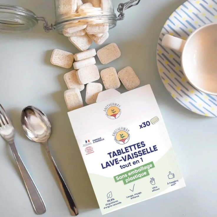Tablettes lave-vaisselle tout-en-1 sans plastique x30