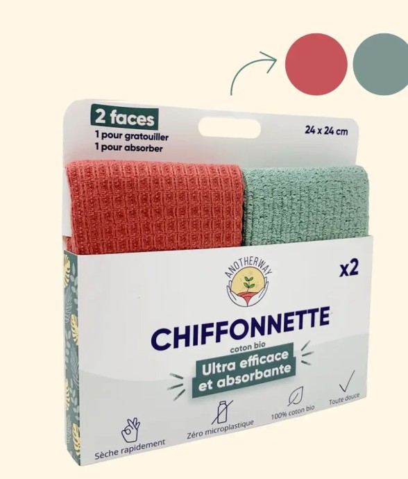 Lot de 2 chiffonnette...