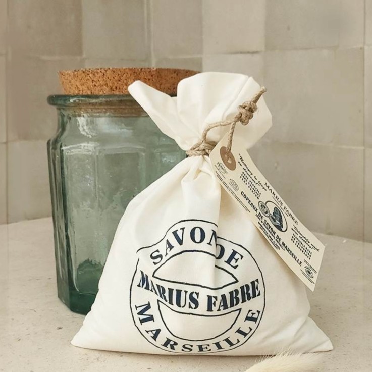 Sac de copeaux de savon de Marseille nature – 300g