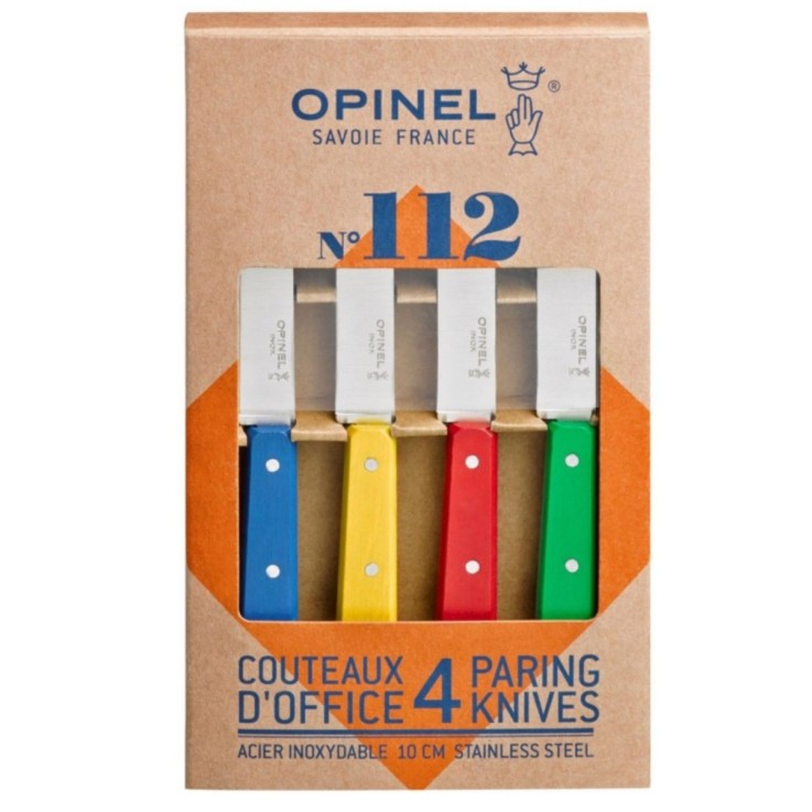 Coffret 4 couteaux d'office Opinel n°112 lame 9,5 cm