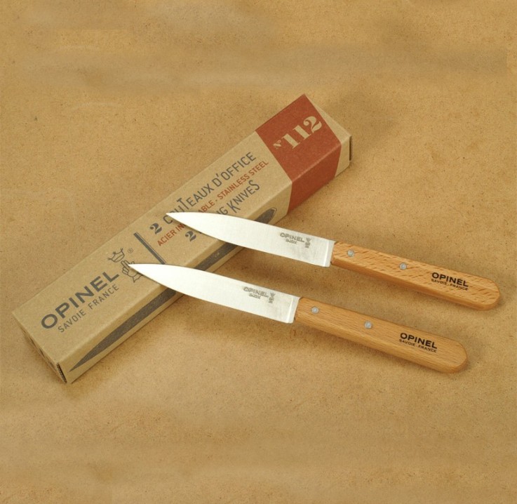 2 couteaux d'office Opinel n°112 lame 9,5 cm