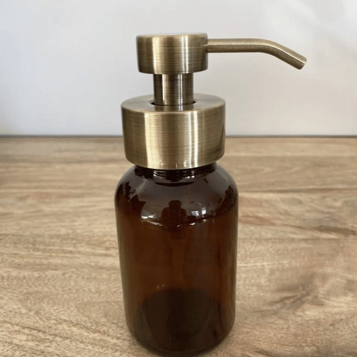 Distributeur de savon mousse en verre ambré 250 ml
