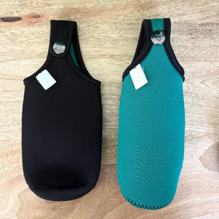 Étui néoprène réversible noir pour gourdes  - Taille S