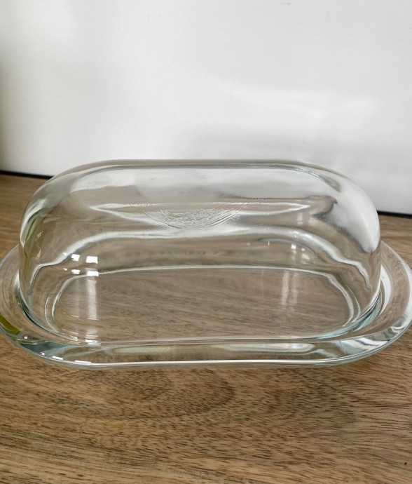 Beurrier oval en verre