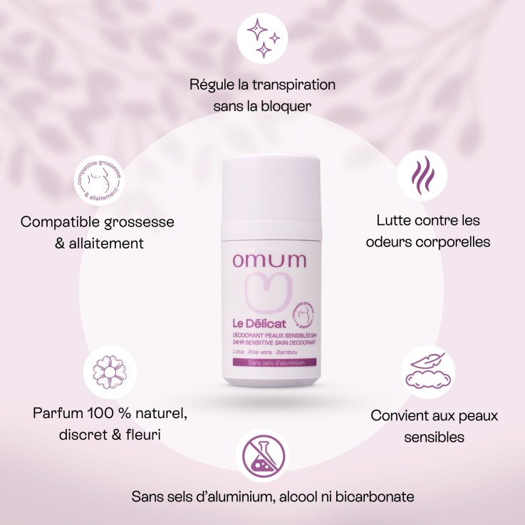 Déodorant bille peaux sensibles Le Délicat (50 ml) Bio