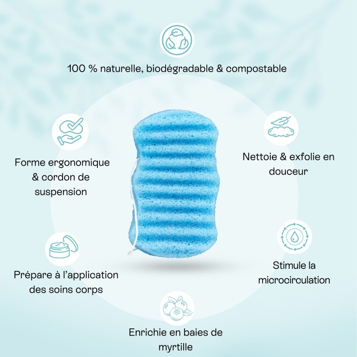 Eponge konjac corps exfoliante et régénérante Ma Bonne Fée Bio