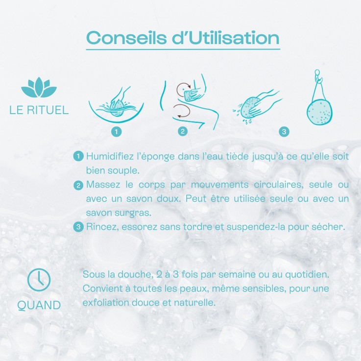 Eponge konjac corps exfoliante et régénérante Ma Bonne Fée Bio