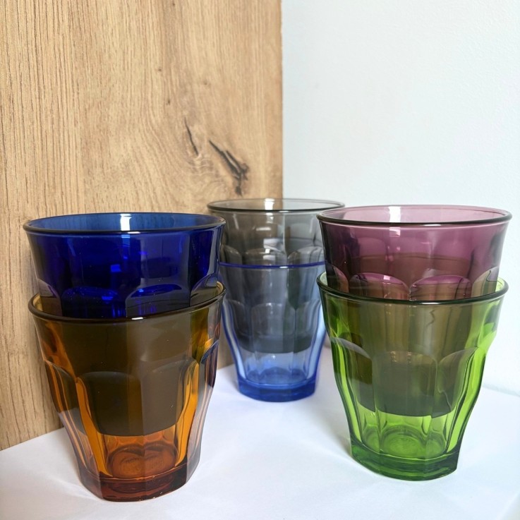 Lot de 12 verres Picardie multicolore - Duralex