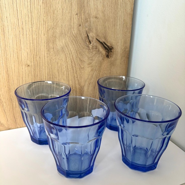 Lot de 4 verres Picardie bleu ciel - Duralex