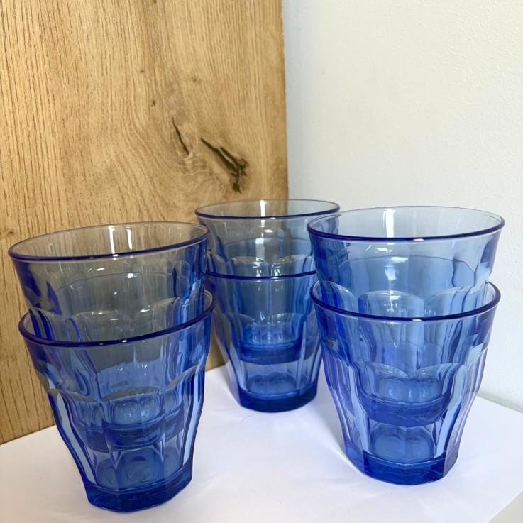 Lot de 6 verres Picardie bleu ciel - Duralex