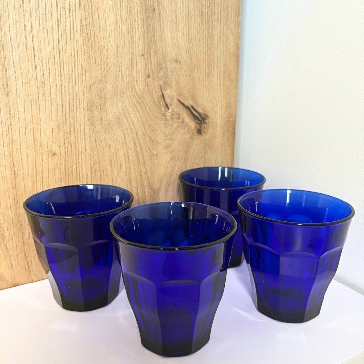 Lot de 4 verres Picardie bleu marine - Duralex