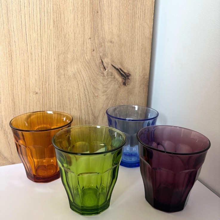 Lot de 4 verres Picardie multicolore - Duralex