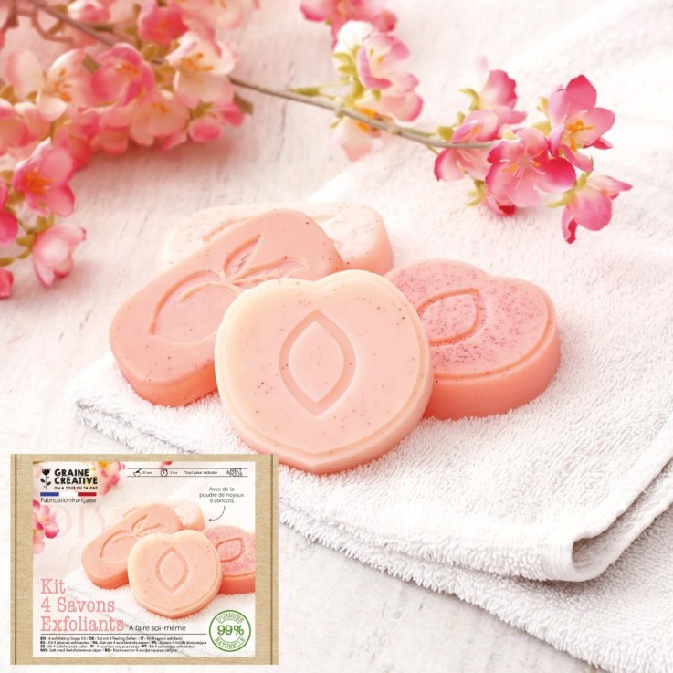 KIT DIY : Coffret 4 savons exfoliants abricot