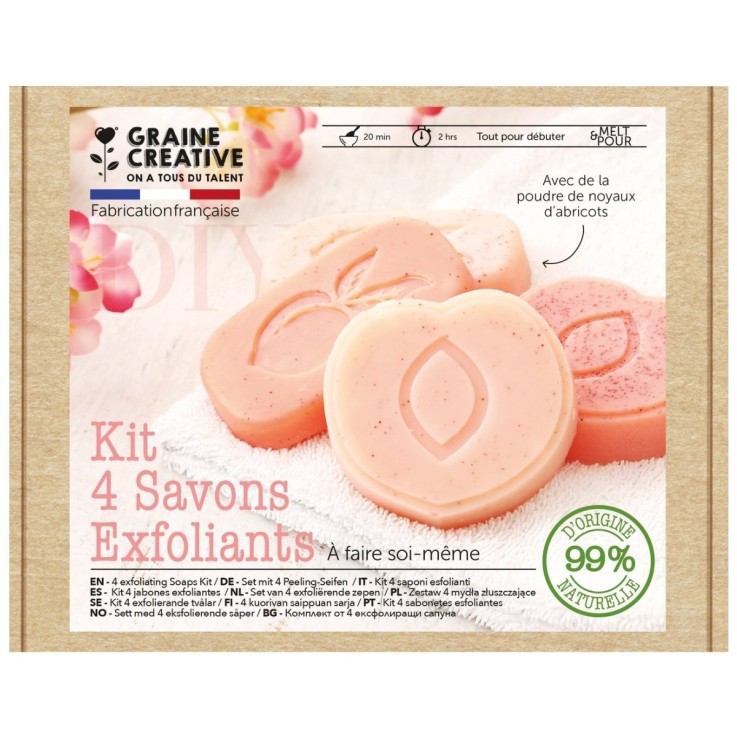 KIT DIY : Coffret 4 savons exfoliants abricot