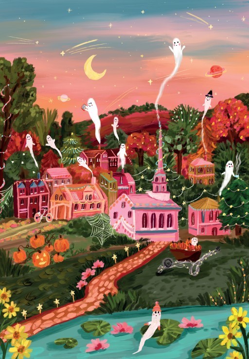 Puzzle La Ville d'Halloween - 1000 pièces