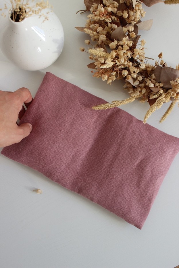 Petite bouillotte Lin et graines de lin Bio