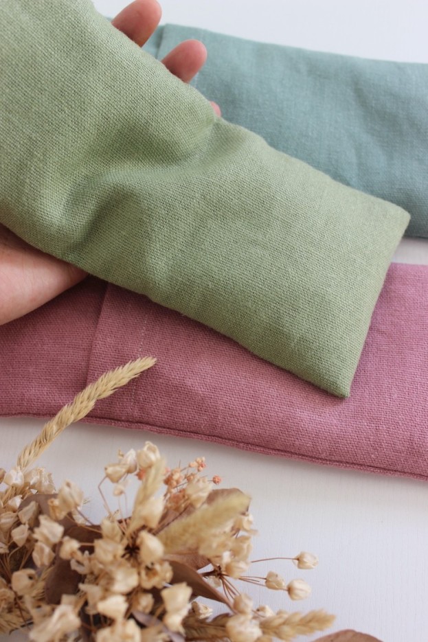 Masque yeux yoga Lin et graines de lin Bio