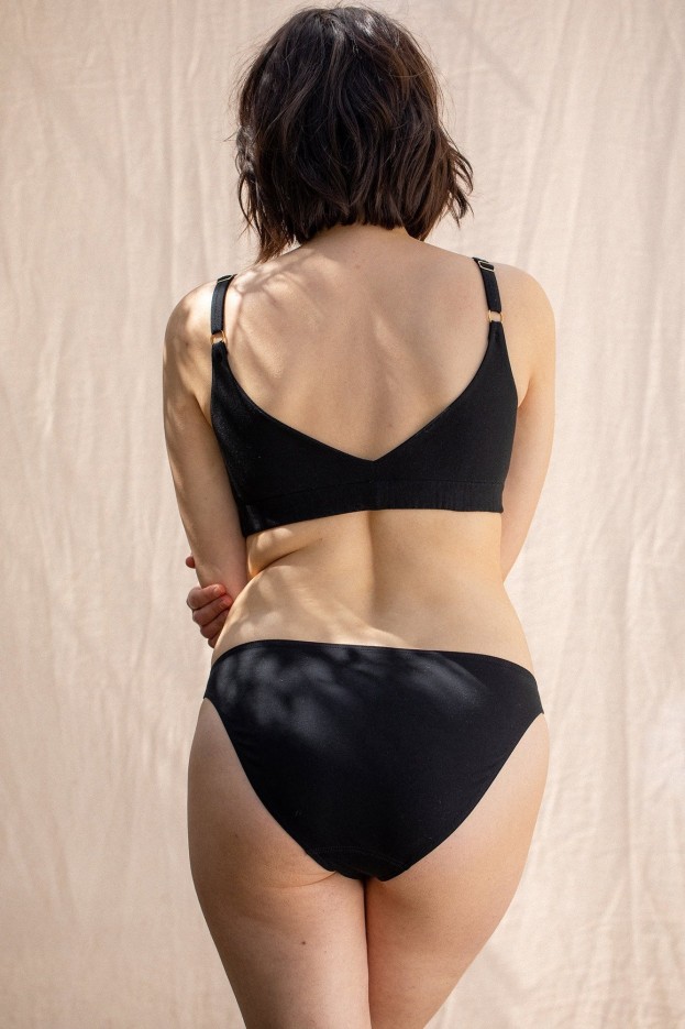 Brassière Mei noire Coton Bio
