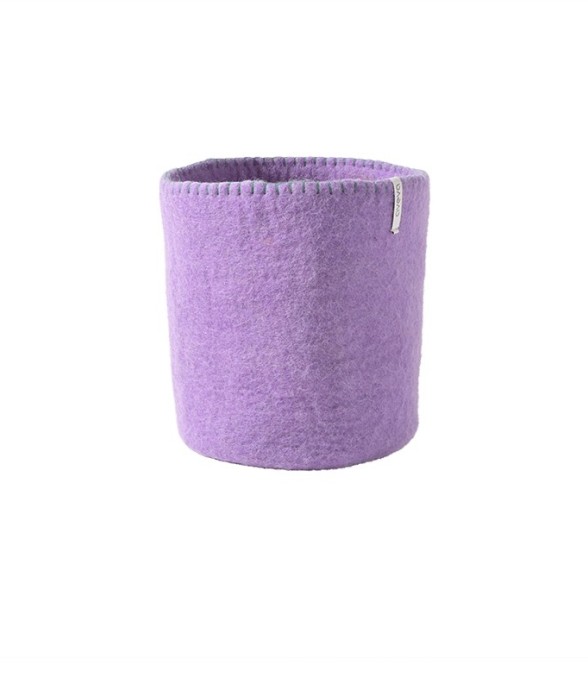 Cache Pot 24 Lilas L en Laine