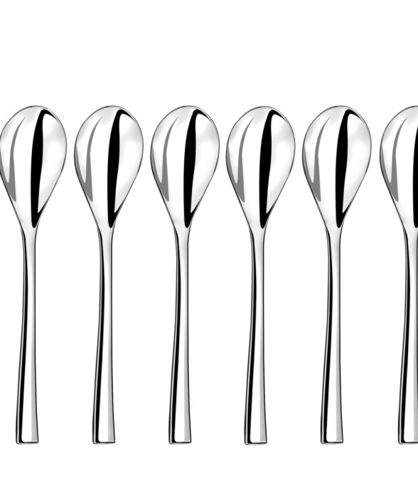 Lot 6 cuillères à café en inox