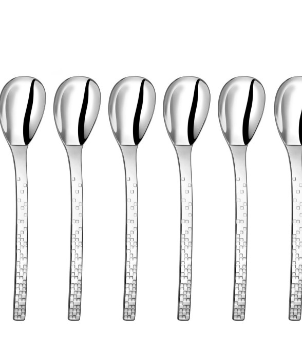 Lot 6 cuillères à café en inox