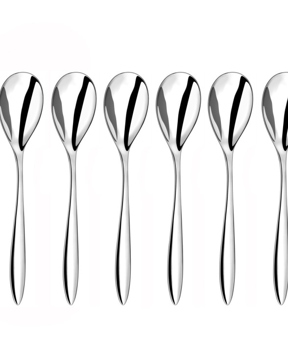 Lot 6 cuillères à café en inox