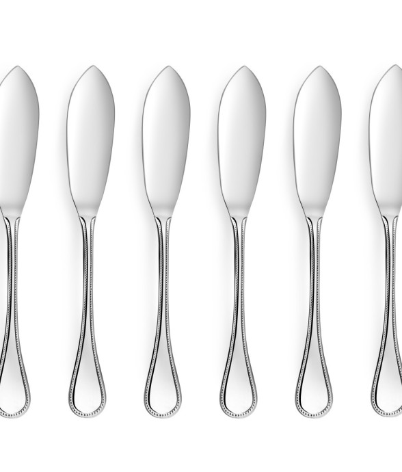 Lot 6 couteaux poisson en inox