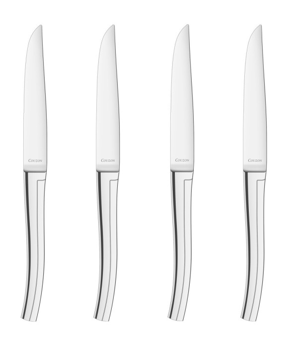 Lot 4 couteaux steak en inox
