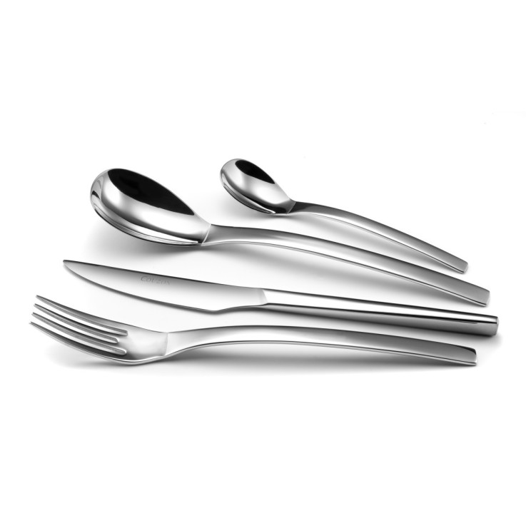 Fourchette et cuillère de service en inox