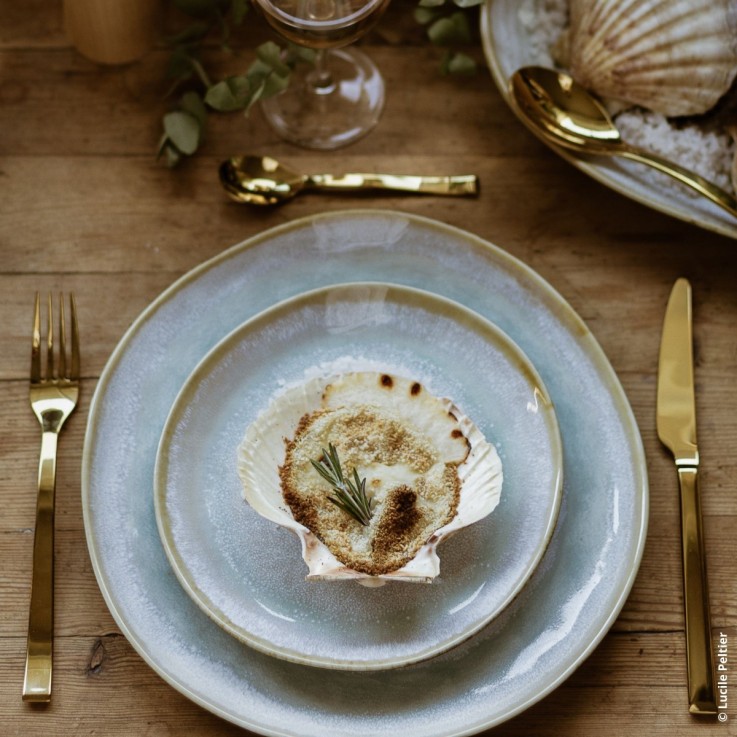 Ensemble 24 couverts de table avec support de rangement nomade