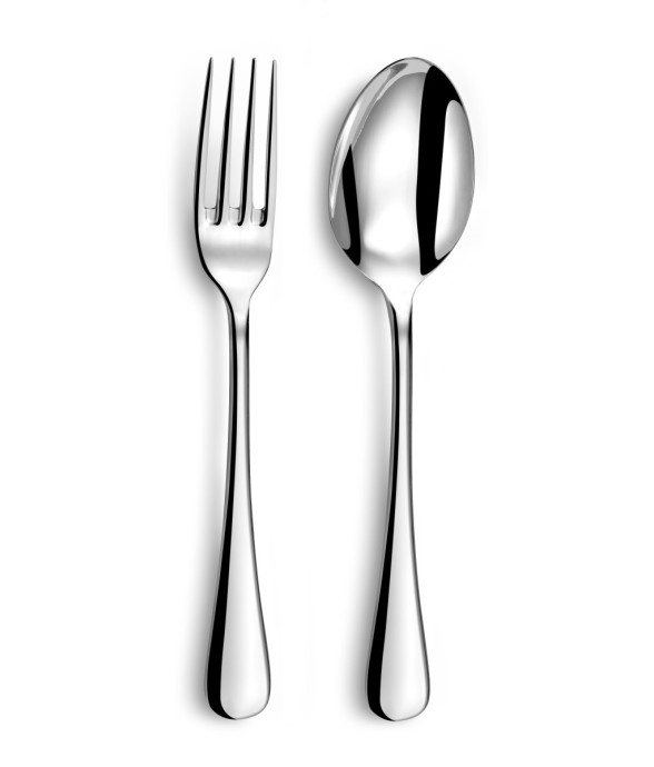 2 couverts de service en inox