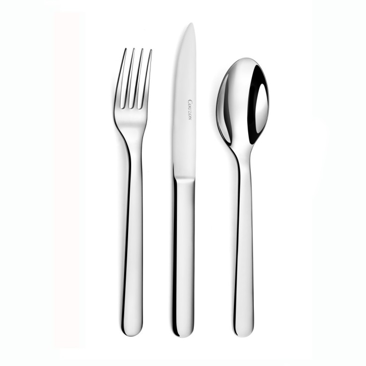 Ensemble 18 couverts inox entrée, fromage, dessert pour 6 personnes