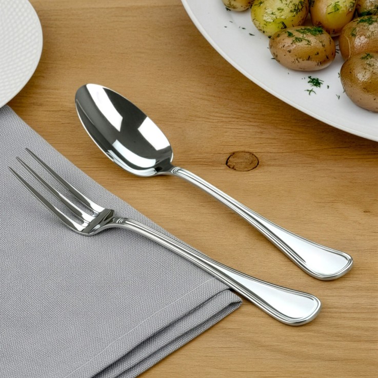 2 Couverts de service en inox