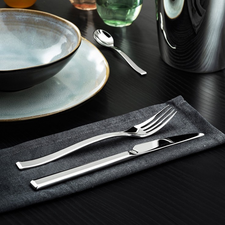 Ensemble 18 couverts inox entrée, fromage, dessert pour 6 personnes