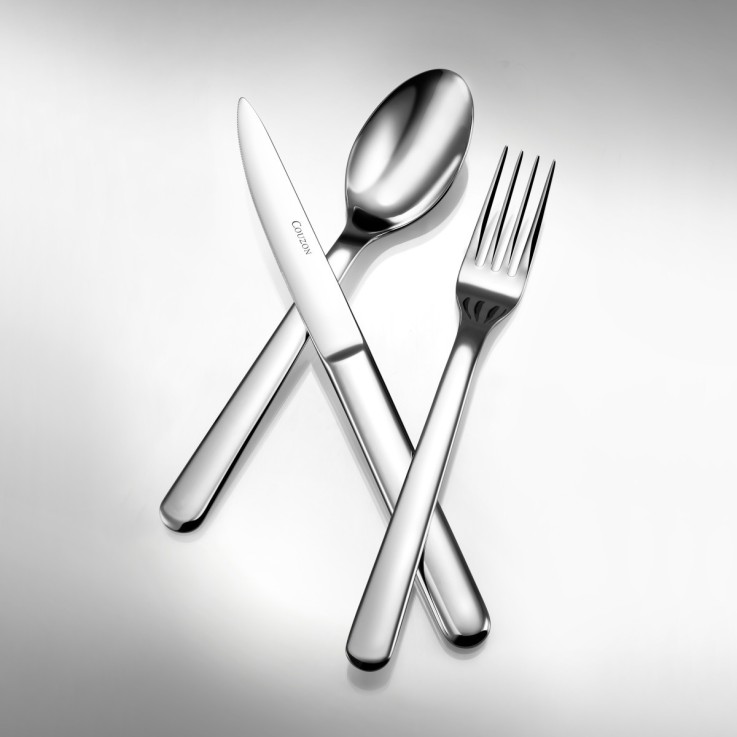 2 couverts de service en inox