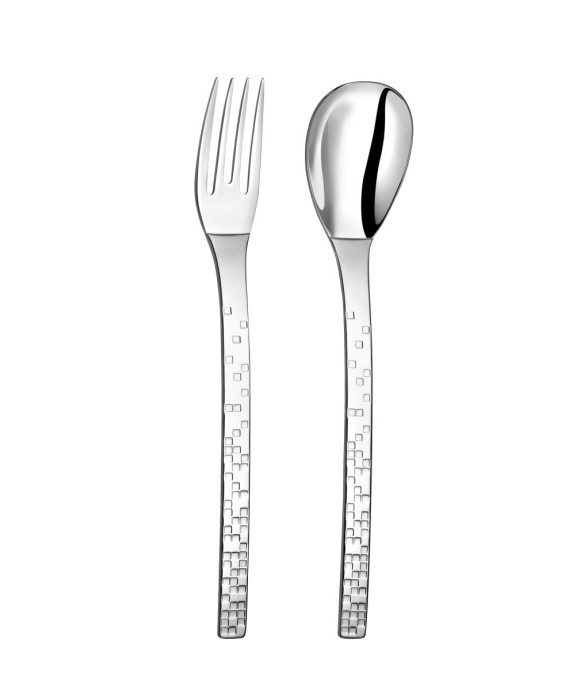 2 couverts de service en inox