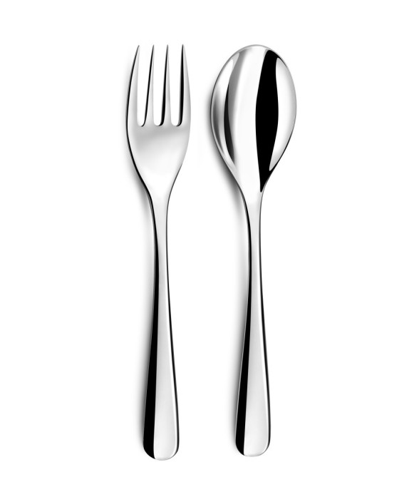 2 couverts de service en inox