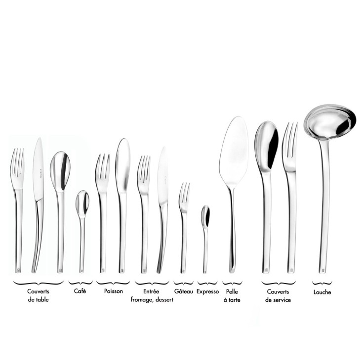 Service couverts à poisson 12 pièces en inox