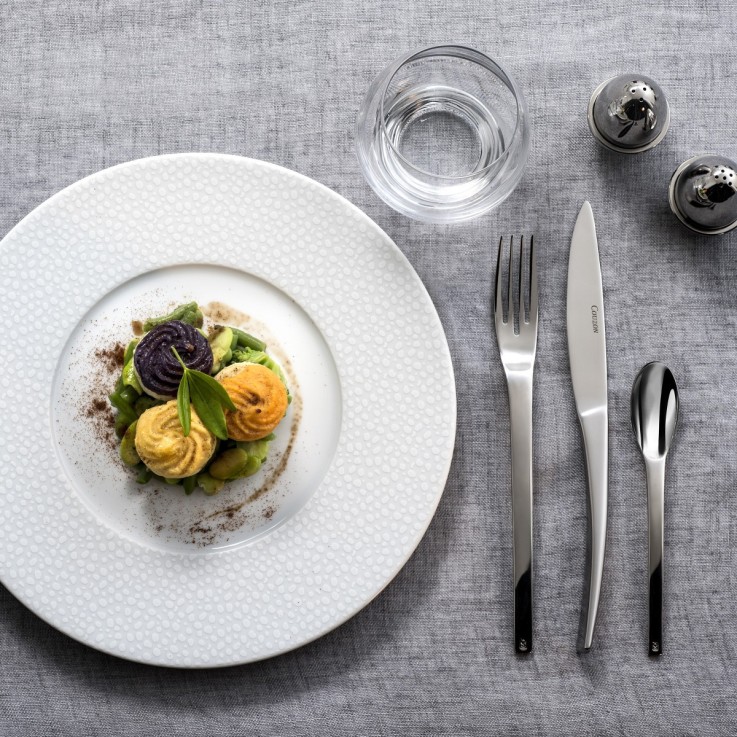 Ensemble 18 couverts inox entrée, fromage, dessert pour 6 personnes