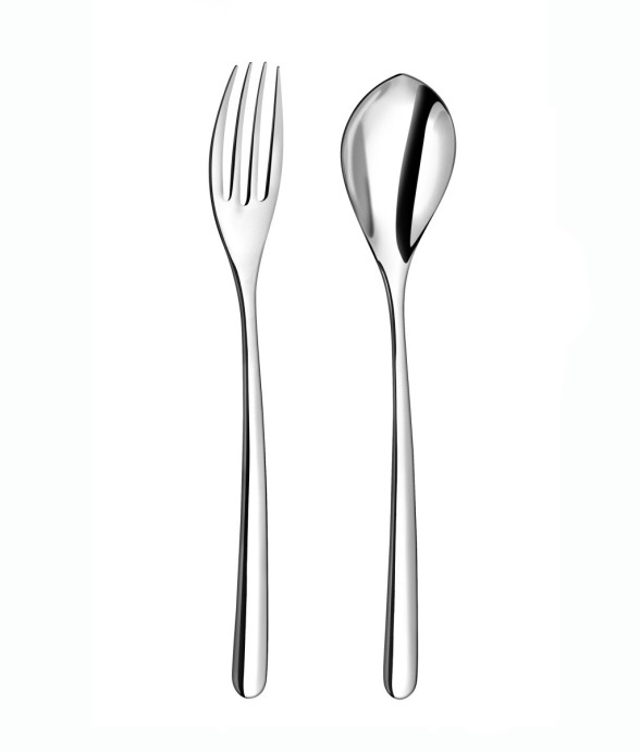 2 couverts de service en inox