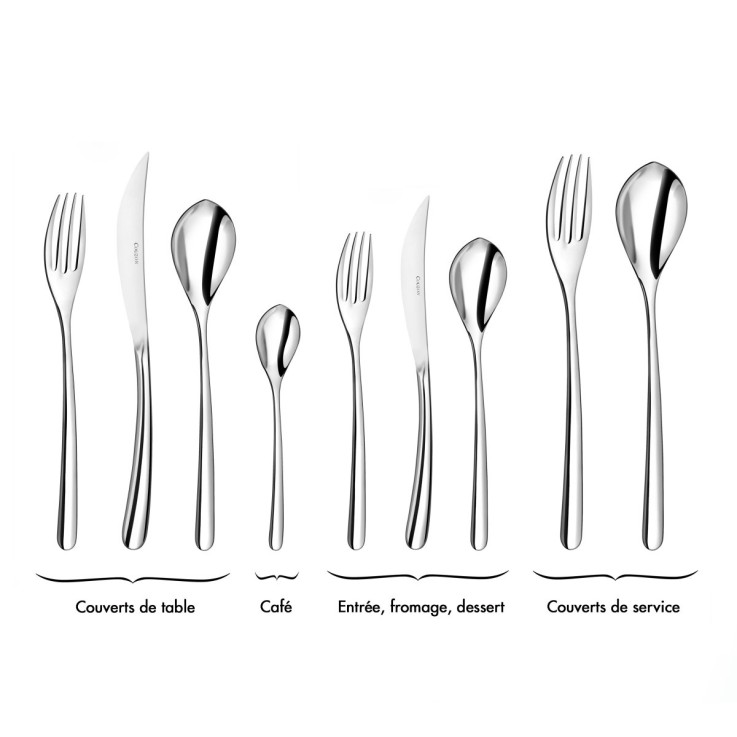 2 couverts de service en inox