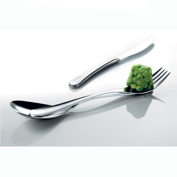 Fourchette et cuillère de service en inox