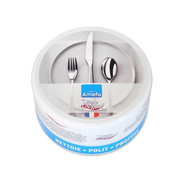 Pierre blanche parfum citron 300 g pour l'entretien de l'inox